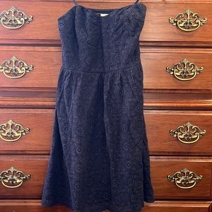 Urban Outfitters Strapless Navy Dress